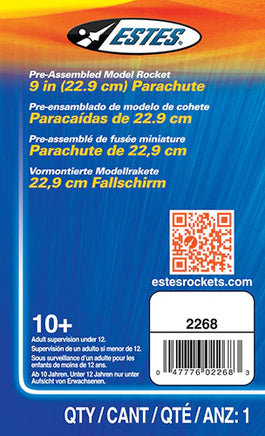 Estes Rockets 9 Inch Printed Parachute 002268