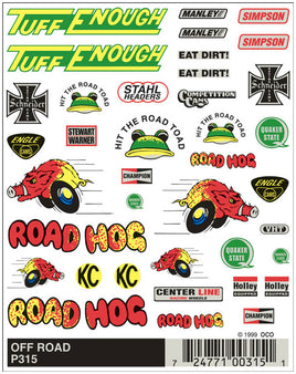 PineCar Off Road Decal 315