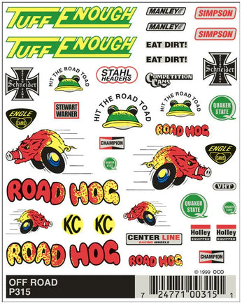 PineCar Off Road Decal 315