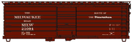 HO Accurail 40' Single Door Rib Side Steel Boxcar Milwaukee Road - Route of the Hiawathas 39911