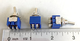 NCE 5 Pack On/Off/On DPDT Center Off Toggle Switch 0317