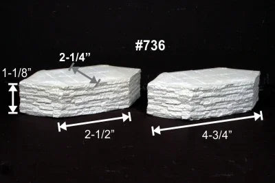 HO Monroe Cutwater Pier Support Split Stone 2-Pack #736