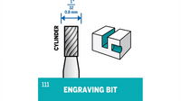 Dremel Engraving Bit 1/32" Cylinder Long 111