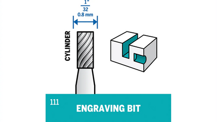 Dremel Engraving Bit 1/32" Cylinder Long 111