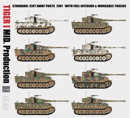 1/35 Ryefield Models Pz.Kpfw. VI Ausf. E Tiger I Mid. Production 5100