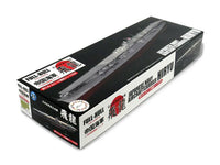 Model ship kit packaging with detailed graphics on a white background