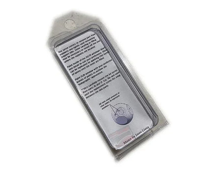 Product packaging with text and a logo on a white background