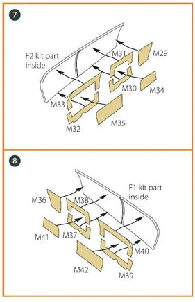 Clear Prop 1/48 OV-10 Bronco paint mask A48011 complete set layout displaying all pre-cut masking pieces for ICM kit canopy and transparency detailing
