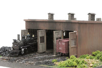 HO Banta Modelworks Sargents Roundhouse on the D&RG - 3 Stall #2062