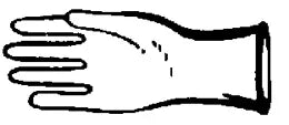 Illustration of a single glove on a white background