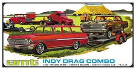 1/25 AMT Indy Drag Combo (Chevy II Wagon, Funny Car, Trailer) 1520
