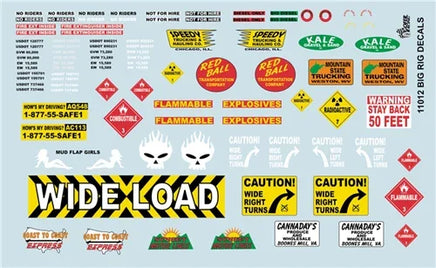 1/24-1/25 Gofer Big Rig Decals Decal Sheet 11012