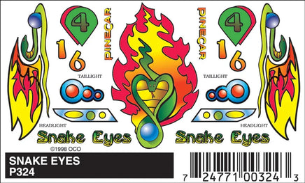 PineCar Snake Eyes Decal 324