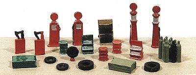 Collection of various stamps and ink pads on a light background