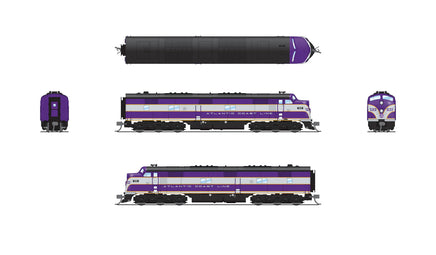 N Broadway Ltd EMD E7A, ACL 536, Purple & Silver No-Sound/DCC-Ready 8788