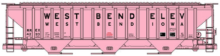 HO Accurail 3 Bay Covered Hopper Kit West Bend Elevator 81822