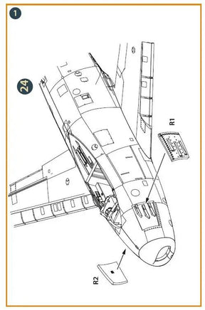 1/48 Clear Prop F-86A Open Gun Port (CP) 48057