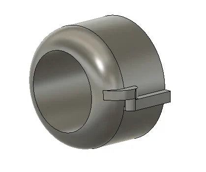 Metallic clamp on a white background