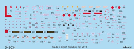 1/48 Eduard P-51D stencils for EDUARD D48034