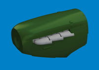 1/72 Eduard Spitfire Mk.V three-stacks exhaust rounded PRINT Brassin for TAMIYA kit 672408