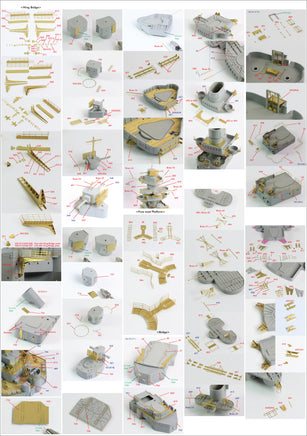 1/200 Pontos Model Bismarck 1941 Detail Up Set Basic Ver.2 (No Wood Deck) 22001F2