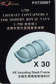 1/700 Flyhawk Photo Etch Liferaft Containers I for Modern Royal Navy (30) 730007