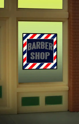 O/HO Miller Engineering Barber Window Sign 8930 - MPM Hobbies