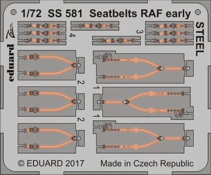 1/72 Eduard Seatbelts RAF early STEEL SS581