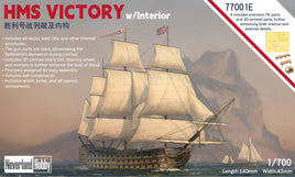 1/700 Neverland Hobby HMS Victory Sailing Ship w/Interior (DX Version) Plastic Model Kit 77001E