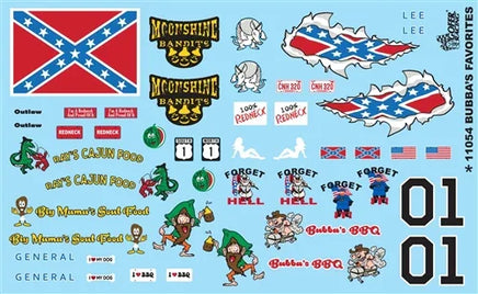1/24-1/25 Gofer Bubba's Favorites Model Car Decal Sheet 11054