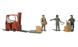 O Woodland Scenic Accents Workers and Forklift A2744