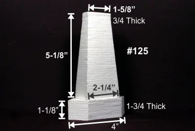 HO Monroe Bridge Pier w/Cutwater Board-Formed Concrete #125