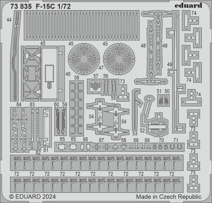 1/72 Eduard F-15C Photo Etch set for FINE MOLDS 73835