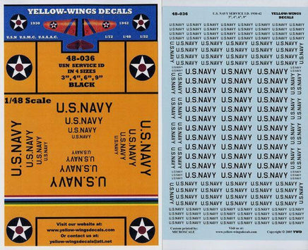 U.S. Navy decal sheet with branding and product details.