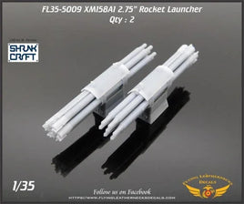 1/35 scale Flying Leathernecks resin detail set package containing XM158A1 seven-tube 2.75-inch rocket launcher for UH-1 Huey and AH-1 Cobra helicopters
