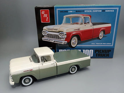 1/25 AMT 1960 Ford F-100 Pickup w/Trailer 1407