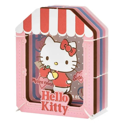 Hello Kitty-themed product packaging with a striped awning