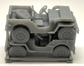 O Phoenix Precision Jeeps Stacked Flat Car Load 33633