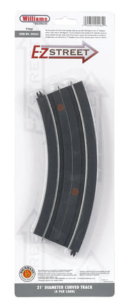 O Williams E-Z Street 21" Diameter Curved Track (4/Card) 00262