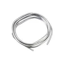 Coiled metal wire on a white background