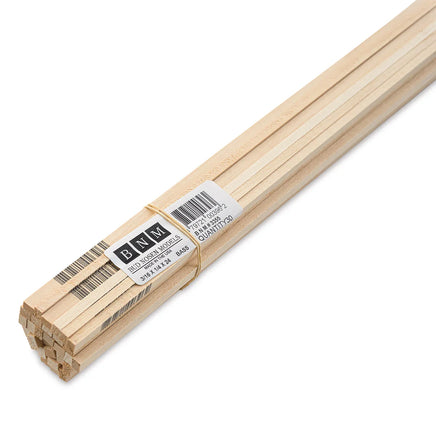 Bud Nosen Basswood Stick 3/16" x 1/4" x 24" (30/pkg) 3355
