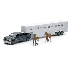 1/43 New-Ray Chevrolet Silverado w/ Horse Trailer 19513