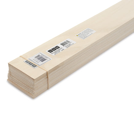 Bud Nosen Basswood Sheet 1/8" x 3" x 24" (15/pkg) 3263