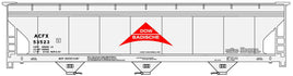 HO Accurail Dow Chemicals 3-Bay ACF Covered Hopper 81761 - MPM Hobbies