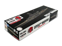 Model ship kit box for Japanese Navy Haruna battleship on a white background