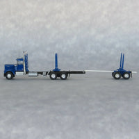 N Trainworx Blue Kenworth W900 Log Truck 49084