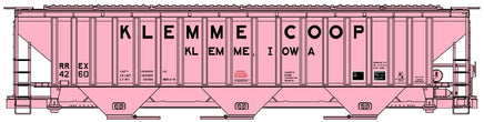 HO Accurail 3 Bay Covered Hopper Kit Klemme Co-Op 81823