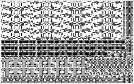 1/200 Pontos Model USS BB-61 Iowa 1944 Detail Up Set (Teak Tone Deck) 23004F1
