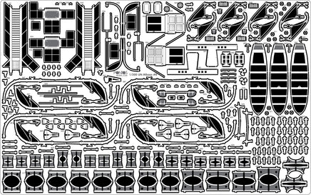 1/200 Pontos Model IJN Mikasa 1905 Detail Up Set 23008F1