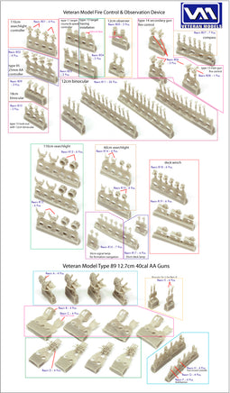 1/350 Pontos Model IJN Nagato 1941 Detail Up Set for Hasegawa 35029F1